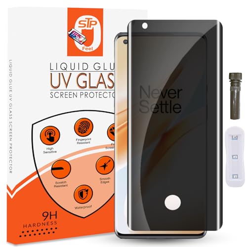 Image of UV Advanced Privacy Tempered Glass Screen Protector Guard Compatible for Oneplus 8 Pro 5G (6.78 Inch, Pack of 1) Full Edge to Edge Coverage Anti-Spy /Anti-Peeping 9H Hardness