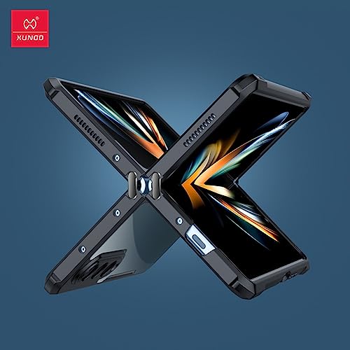 Image of PRITO Samsung Galaxy Z Fold 3 Case - Clear Beatle Slim Phone Case With Hard Pc Back, Soft Tpu Edges, Hinge, Non-Yellowing, Shockproof Protective Cover For Z Fold 3 5G (Fold 3)