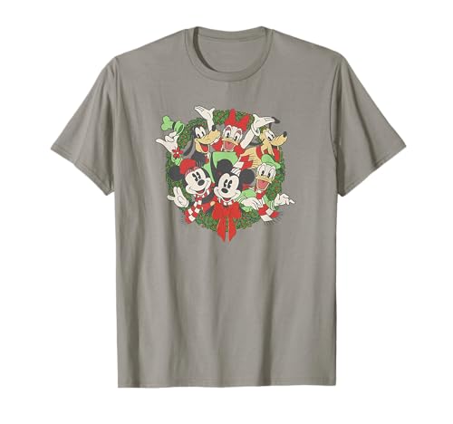 T-shirt Mickey et ses amis style festif idéal pour vos soirées de Noël en famille