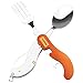 KALREDE Reusable Folding Camping Utensils Cutlery Set 4-in-1 Stainless Steel Camping Fork Knife Spoon Bottle Opener Set- Detachable Camping Flatware Silverware Set(Orange)