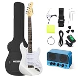 MOSEN 99.1 cm Full Size Anfänger E-Gitarre Starter Kit Anfänger Starter mit Verstärker SSS...
