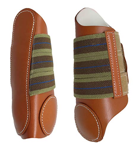 Horse Size Professional Leather Sports Medicine Splint Boots Amish 4101 #TOP12