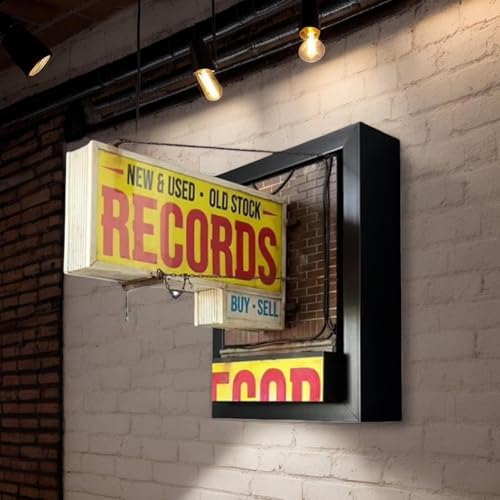 Iluminación de forma de platino vinilo con acabados retro para restauración 3