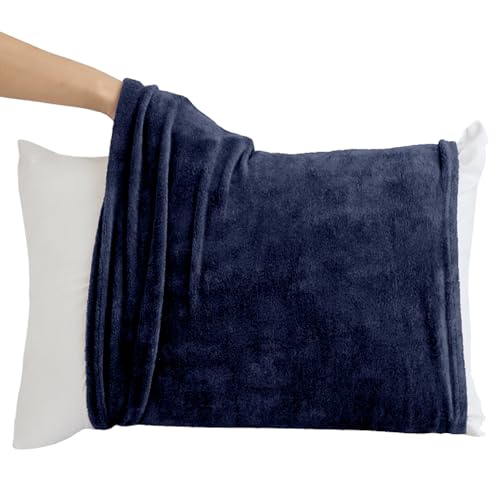 テイジン のびのび枕カバー まくらカバー 35×50cmから43×63cmのサイズに対応 着脱簡単 綿パイル タオル調 柔らかい 洗える ピローケース フィットカバー (ネイビーブラック)