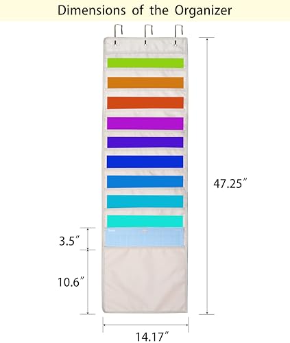 Image of 12 x 12 Paper Storage, Door Hanging Organizer for Vinyl, HTV Sheets, Cardstock, Scrapbook, Cut Mat Holder