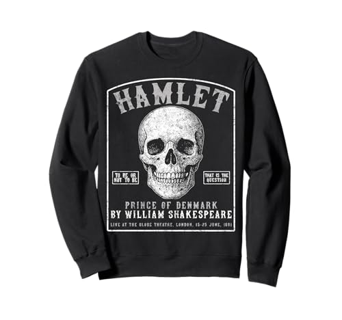 Image of Hamlet, William Shakespeare 1601 tour merch, Skull design Sweatshirt