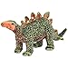 vidaXL Jouet en Peluche Dinosaure Stegosaurus Vert et Orange XXL Poupée Enfant