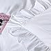 Precious Star Linen White Edge Ruffle Full/Queen Size Pillow Shams Long-Staple Egyptian Cotton Hotel Class Bedding Set of 2 Decorative Pillow Cover 20x30 Inch, Envelope Closure Soft & Cozy
