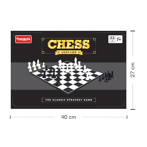Funskool Games, Chess Supreme, War & Strategy Game, Chess Set, Kids, Adults & Family, 2 Players, Ages 7 and Above, Multicolor