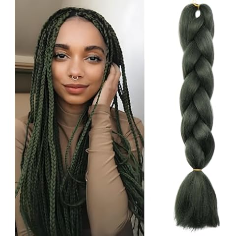 Benehair 24 Inch Dark Green Braiding Extensions Cover