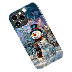 Snowman Winter Christmas Stained Glass