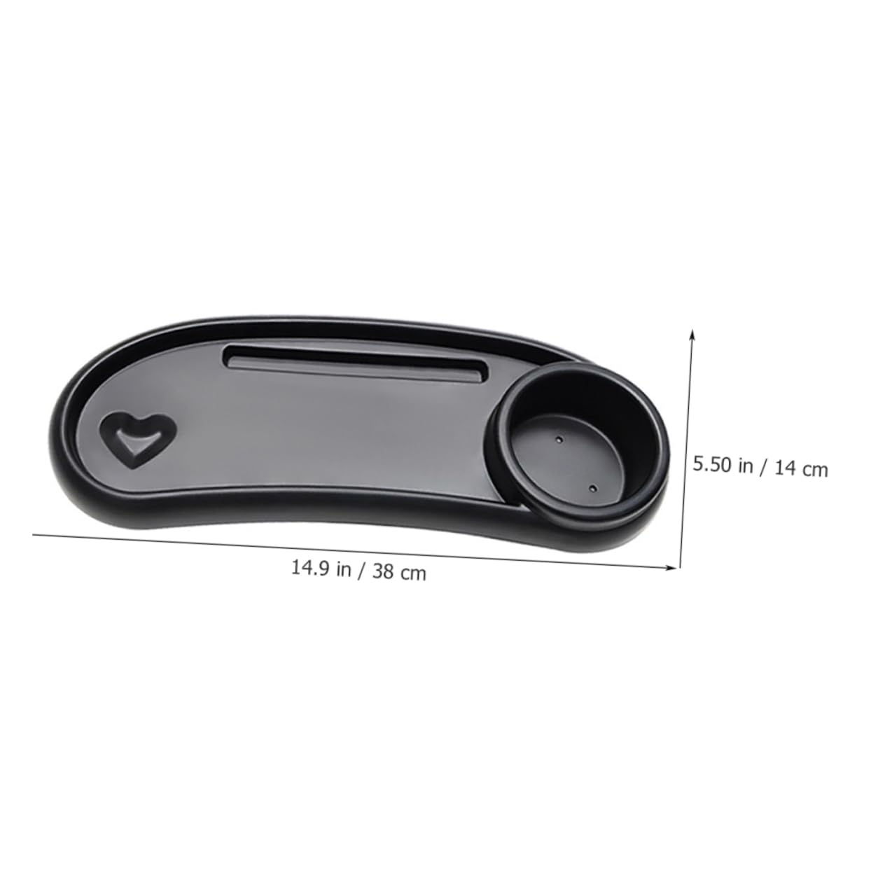 Plateau de Poussette avec Porte-gobelet, en Plastique Noir pour Bébé | Installation Simple et Stable, Facile à Nettoyer, Accessoire pour Poussette et Charriot Bébé