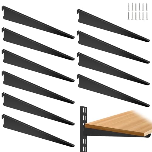 10 Pack 15‑Inch Adjustable Wire Shelf Brackets...