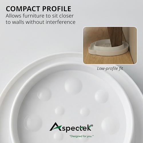ASPECTEK Bed Bug Trap, Interceptor(Pack of 4). Flea Traps, Safe Eco Friendly, Bed Bug Eliminator (White)