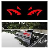 2PCS Personalized Car Stickers Decorate Car Shark Fin Antenna,Funny Cars Stickers Car Decoration with Strong Adhesive,Universal Car Stickers and Decals for Car SUV Truck (Red)