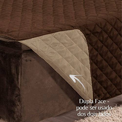 Capa de Sofa Retrátil 2,20m Tabaco-Caqui Luxo