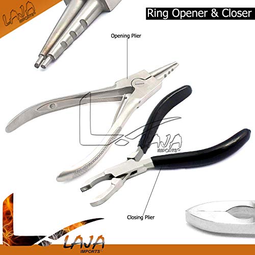 Laja Imports Bead Capture Ring Opener & Closer W/Pvc Black - Set - Ball Closure Body Piercing Tool Tattoo for Educational Use - Thumbnail 2
