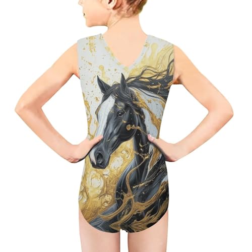 Image of Xpyiqun Swimsuits for Girls 3-14 V Neck Sleeveless Bathing Suit Summer Sport One Piece Swimwear Beach Swimming