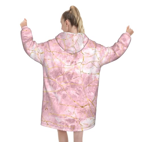 Sweat à capuche couverture flanelle haut de gamme marbré - 3