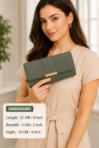 Image of Trendy PU Multi Zip Pocket Daily Use Purse for Women Wallet Bag for Girls Clutches Bag for Women Multicolour Small Handbag Multi card slots phone pocket ladies purse