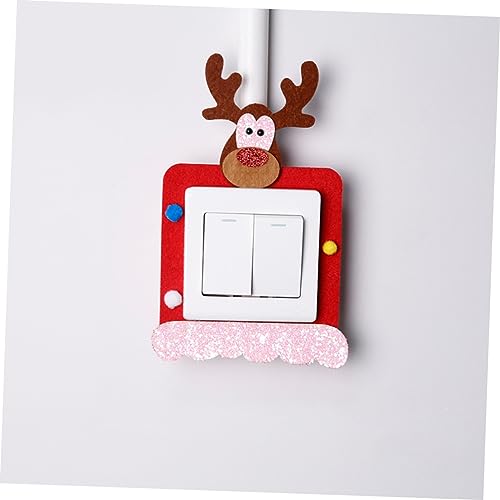 Placa de luz navideña con diseño de renos: fundas decorativas para interruptor de dormitorio 5