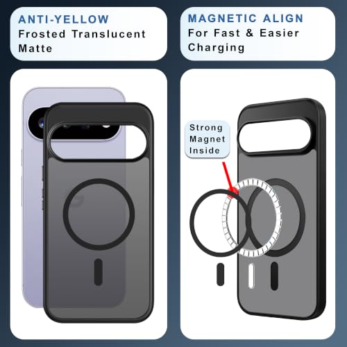 Image of CEDO Magnetic Cover for 11 (5G) | Compatible with Wireless Charging | Matte Black Case Designed with Magnetic Lock Shockproof Edge Protection Backcover (Translucent Black)
