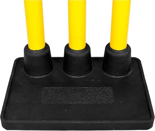 DSC Unisex\'s 1503326 Plastic Cricket Stumps Set with Rubber Base, Multi Color, One Size