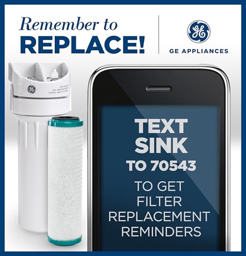 Image of GE Single Stage Drinking Water System Replacement Filter, Fits GX1S01R Under Sink Filtration System, Replace Every 6 Months, FXUVC
