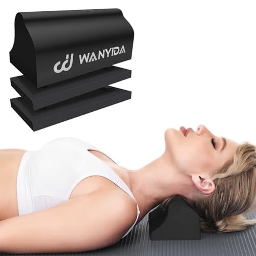 WANYIDA Neck Stretcher Chiropractic Pillows for Neck Pain Relief Cervical Traction Device for Cervical Spine Alignment Neck and Shoulder Relaxer Cervical Orthotic Traction Block