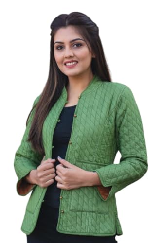 Image of Reversible Jacket for Women | Double Sided Quilted Jacket | Reversible Winter Jacket for Women | Stylish Ethnic Printed Jacket | Warm & Comfortable Casual Outerwear