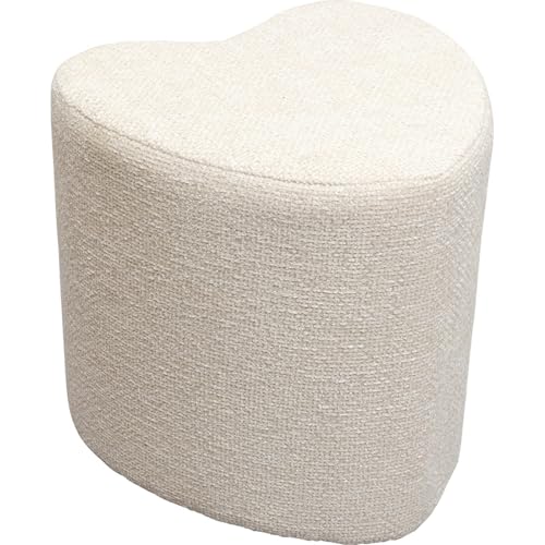 Kare Design Taburete Lovely Beige Taburete Diseño Elegante Minimalista Pequeño Forma de Corazón