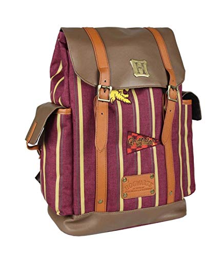 Cerdá: Mochila Casual Travel de Harry Potter de Rayas Rojas   42 cm   Licencia Oficial