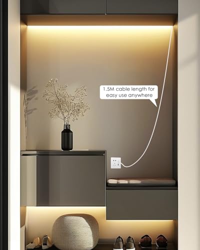 Image of Aclorol LED Strip Lights Warm White 3000K 5V Dimmable Brightness 13.12FT | USB Powered TV LED Backlight, Flexible, Cuttable, COB Tape Lights with Self-Adhesive, for Bedroom Living Room Wardrobe