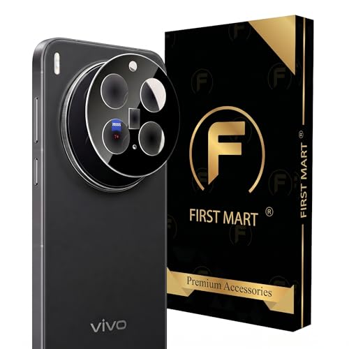 Image of FIRST MART Camera Lens for Vivo X200 Pro | 9H Tempered Glass, Anti-Scratch, Case-Friendly, HD Clarity, Bubble-Free | Black