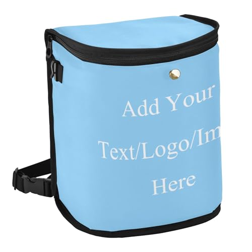 Image of Wudan Custom Light Blue Car Garbage Can with Lid Lid Leak Proof Trash Container for Car Must Have Accessories
