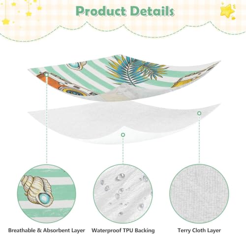 Drap imperméable lit enfant Essentials literie été imprimé coquillage