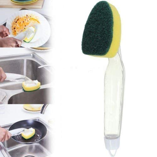 BLINE Soap Dispensing Dishwand with Handle – Dish Scrubber with Refillable Soap Tank and Tough Scrubber Pads for Kitchen, Sink, Pots, Pans, and Utensils-picture-32