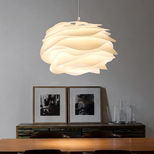 Lustre de ferme à hauteur réglable avec abat-jour blanc PMMA
