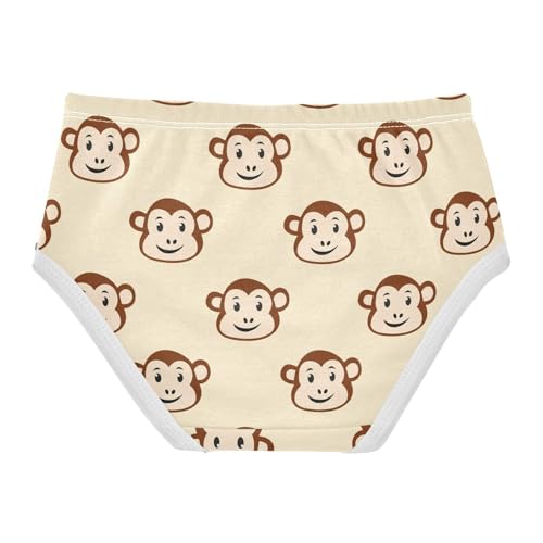 Cute Monkey Yellow Toddler Girls's Underwear 2T 23021932