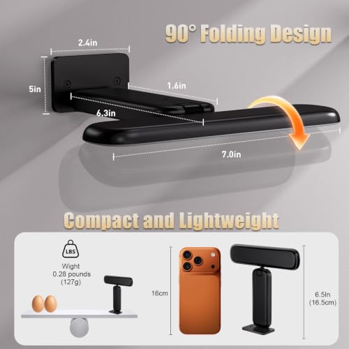 NARUNDREN Rechargeable Picture Lights for Wall with Remote-2PC(Black)