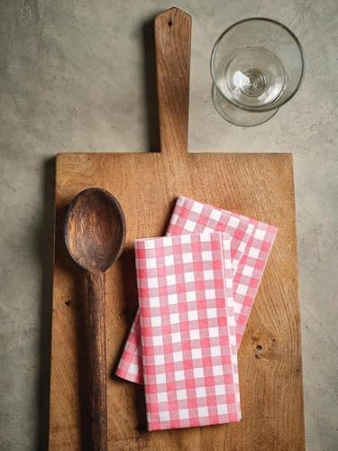 Serviette TNT jetable rouge pour buffet champêtre et table de restaurant 40x40cm