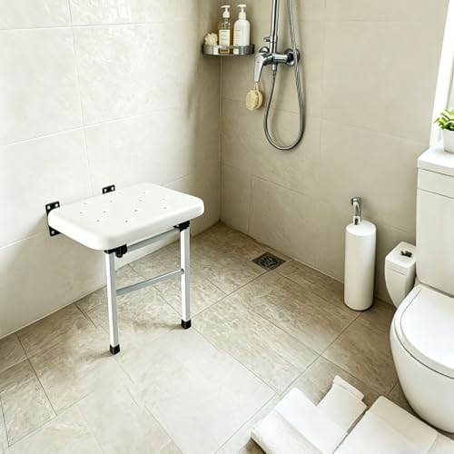 Chaise de douche pliante carrée contre le risque de chute - 6