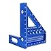 YIWENG Aluminum Alloy Ruler,Aluminum Alloy Multi Angle Measuring Ruler Woodworking DIY Miter Triangle-Ruler Utility Scribing Gauge Multifunctional Layout Measuring Tool for Engineer Carpenter