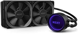 NZXT Kraken X53 240mm - RL-KRX53-01 - AIO RGB CPU Liquid Cooler - Rotating Infinity Mirror Design - Improved Pump-Powered By CAM V4-RGB Connector-Aer P 120mm Radiator Fans (2 Included), Black, X Gen 3