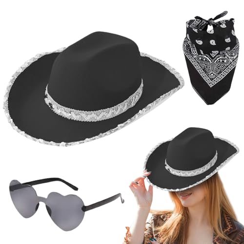 Chapeau de cowboy à paillettes comme idée cadeau pour anniversaire de jeune fille