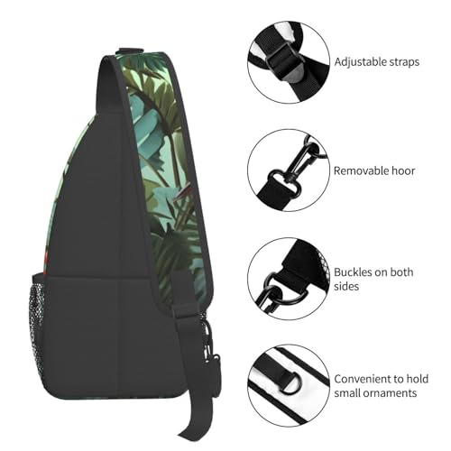 Bolso tipo Sling para hombres y mujeres negro miniatura 4