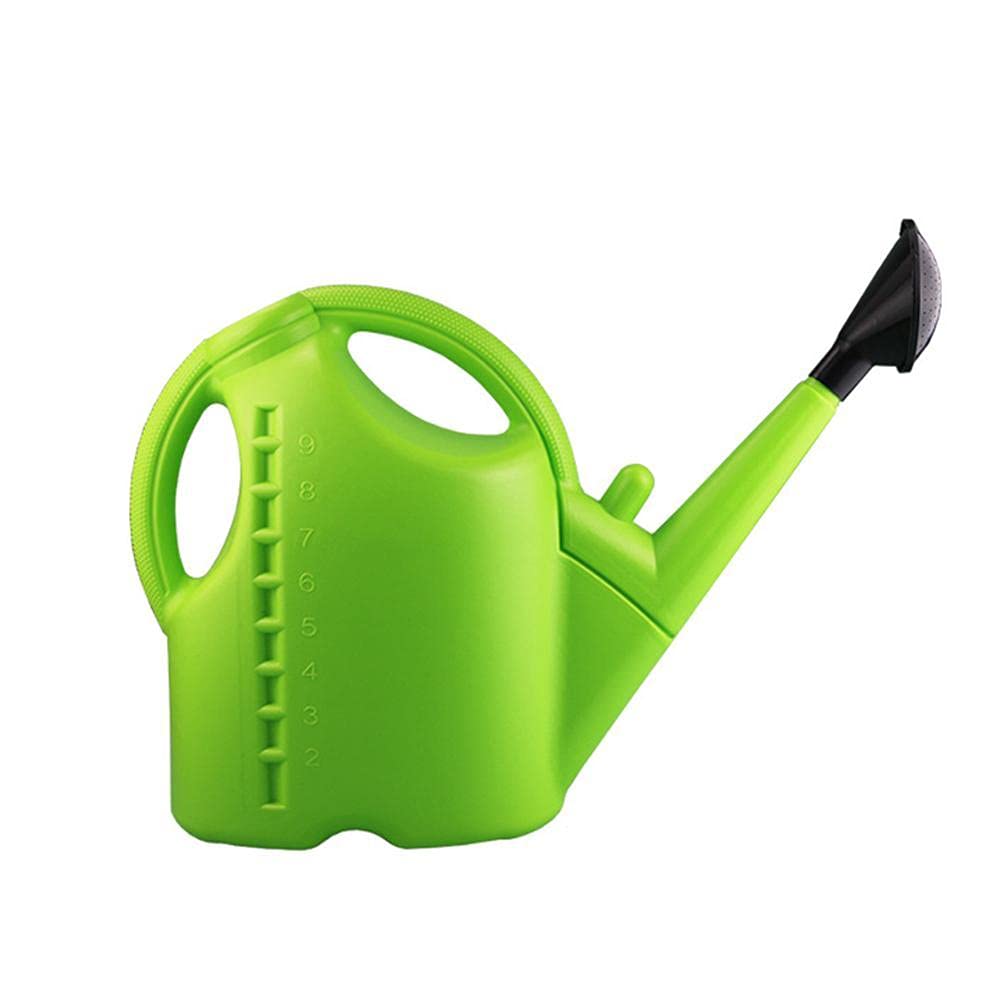 Arrosoir en Plastique 9L avec Bec Réglable pour Plantes d'intérieur et d'extérieur, Arrosage de Fleurs Succulentes, Grande capacité pour la Maison (Vert-9L)