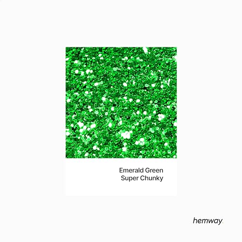 Eco Friendly Biodegradable Glitter, Emerald green, Super Chunky (1/8" 0.125" 3mm) - Image 2