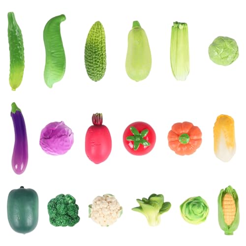 Mini Funny Vegetables Shaped Fridge Magnets Set, 18 Pcs Colorful Kawaii Decorative Magnets for Home Kitchen Office School Whiteboard Locker Cabinet(Vegetable Mix)