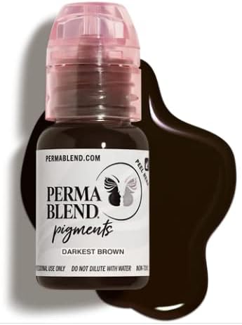 Perma Blend Pigments Professional Color for Permanent Makeup Darkest Brown 15ml, Bottle